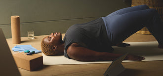 A woman doing yoga