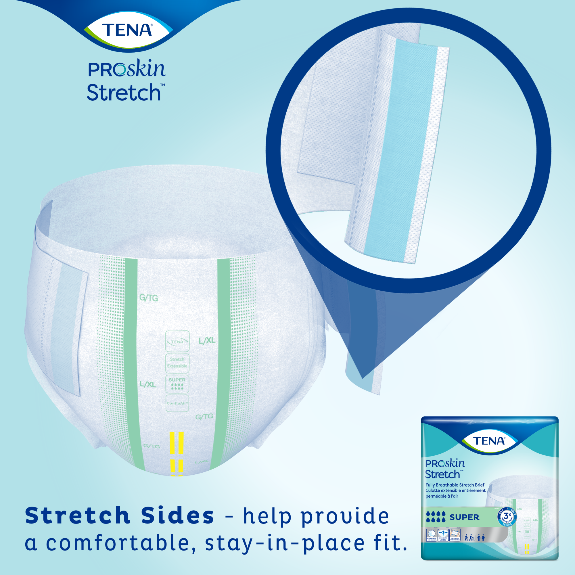 TENA ProSkin Super Stretch Briefs