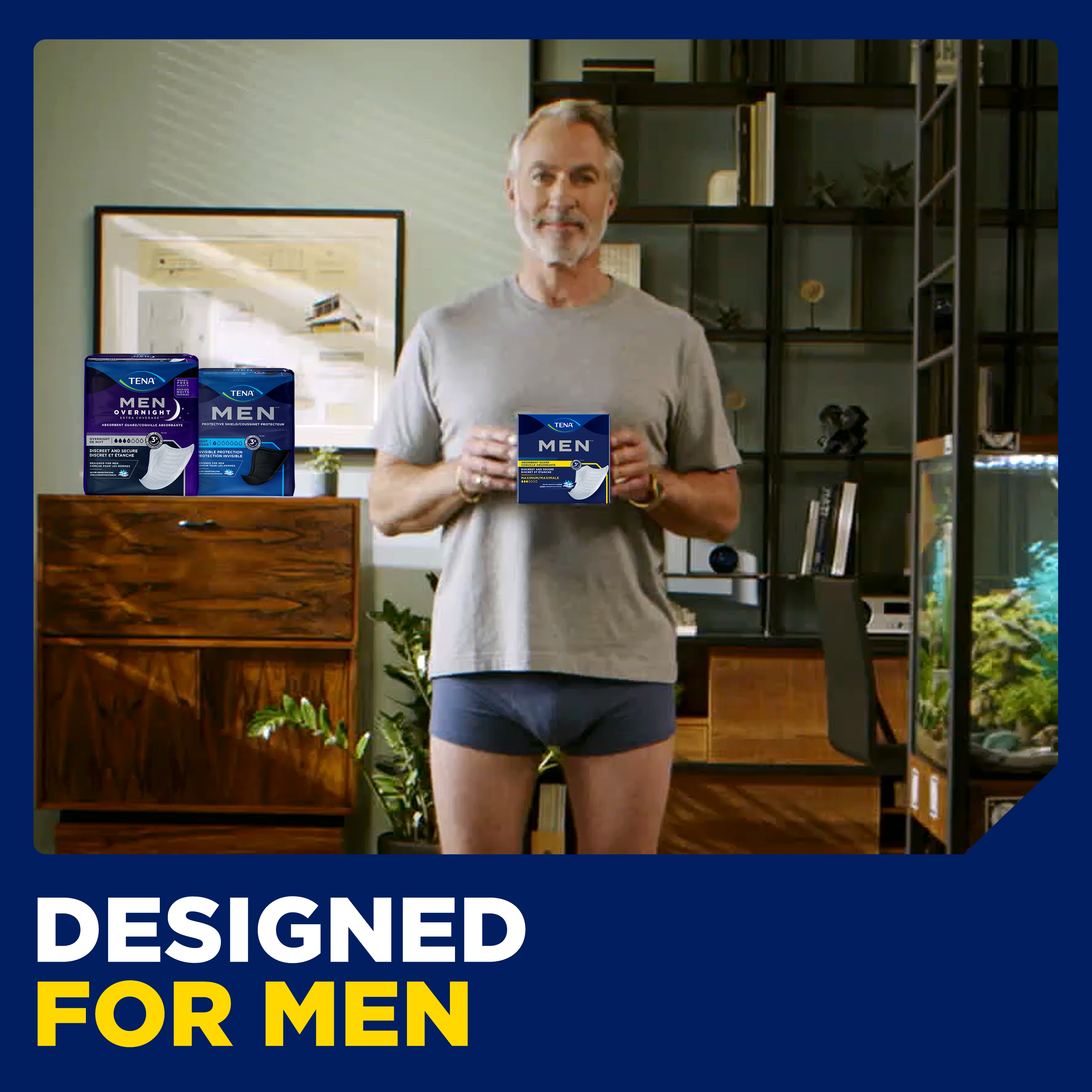 TENA Men™ Overnight Extra Coverage Guards