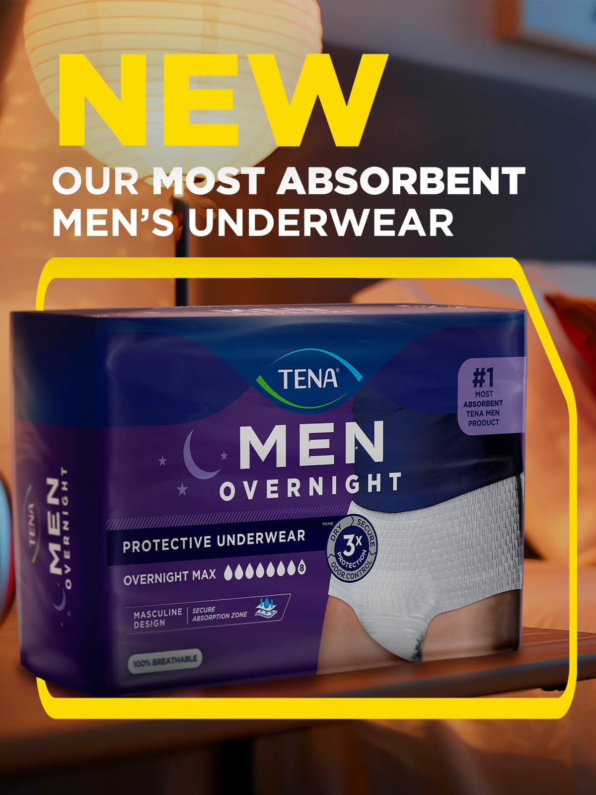 Tena Men Overnight protective underwear - Our Most Absorbent Men's Underwear