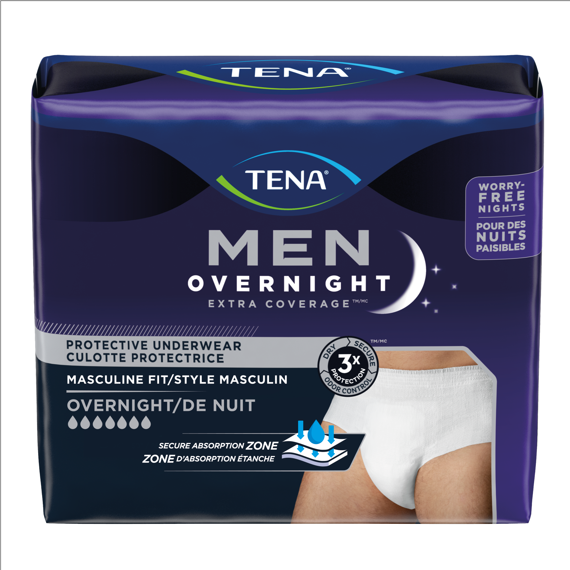 TENA MEN Extra Coverage Overnight Underwear