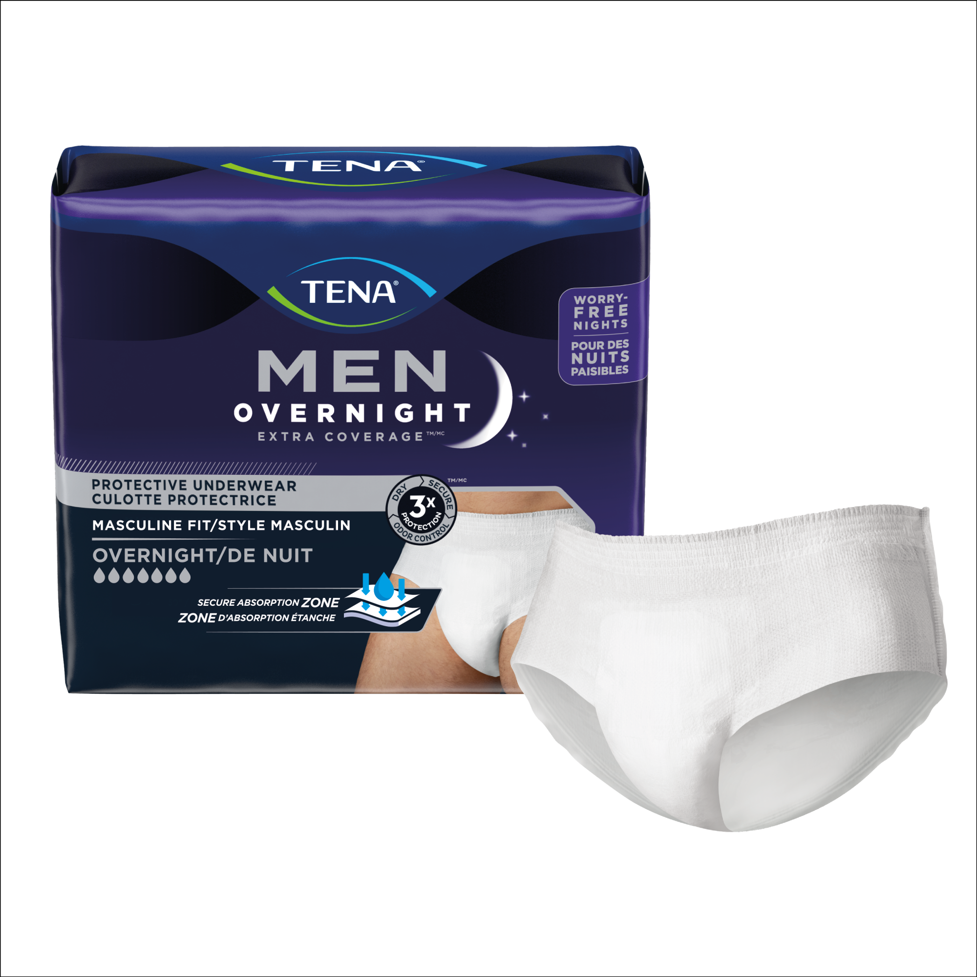 TENA MEN Extra Coverage Overnight Underwear