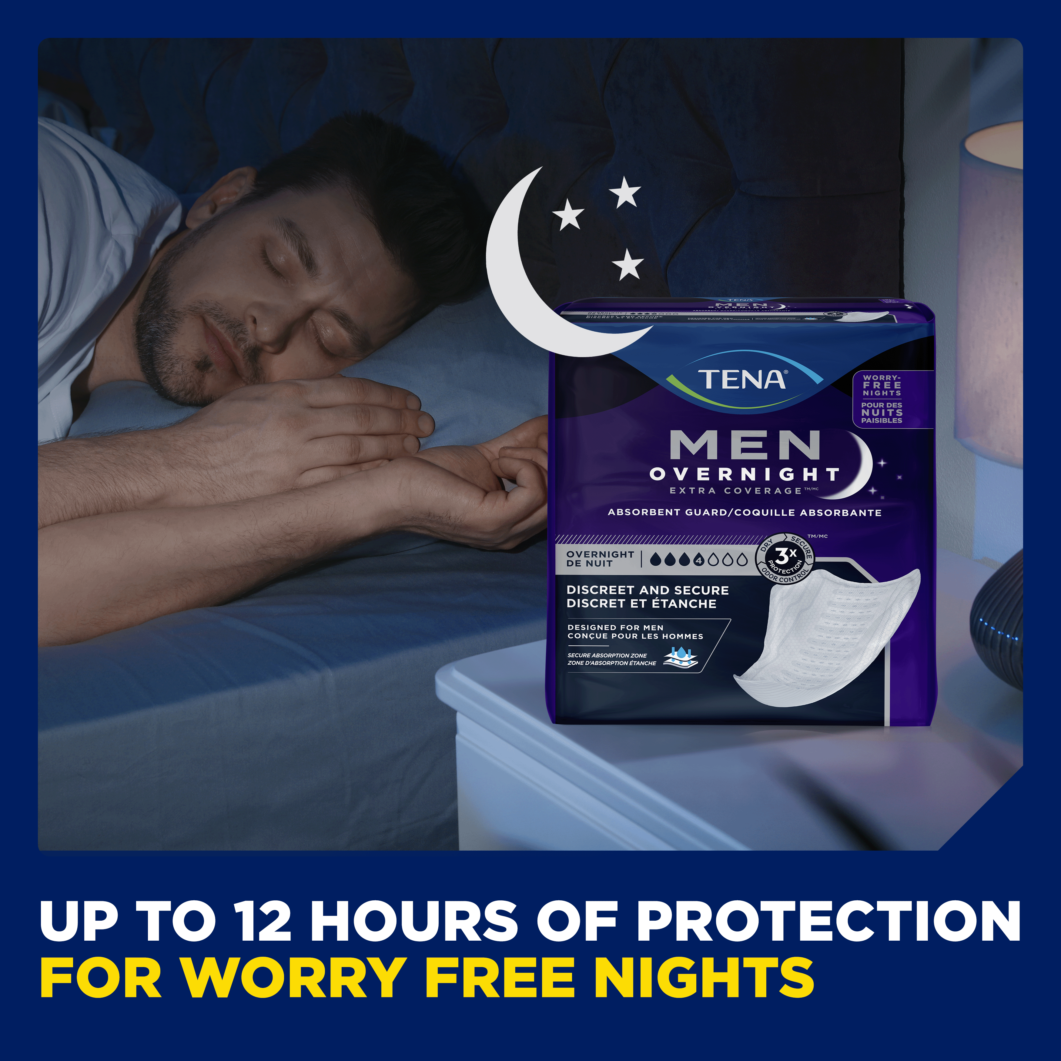 TENA Men™ Overnight Extra Coverage Guards