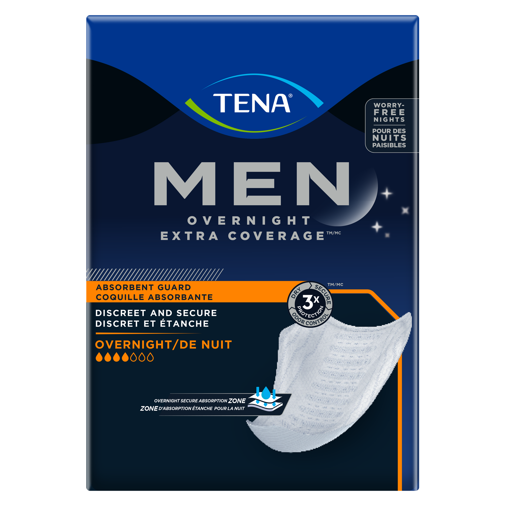 TENA Men Overnight Extra Coverage Guards