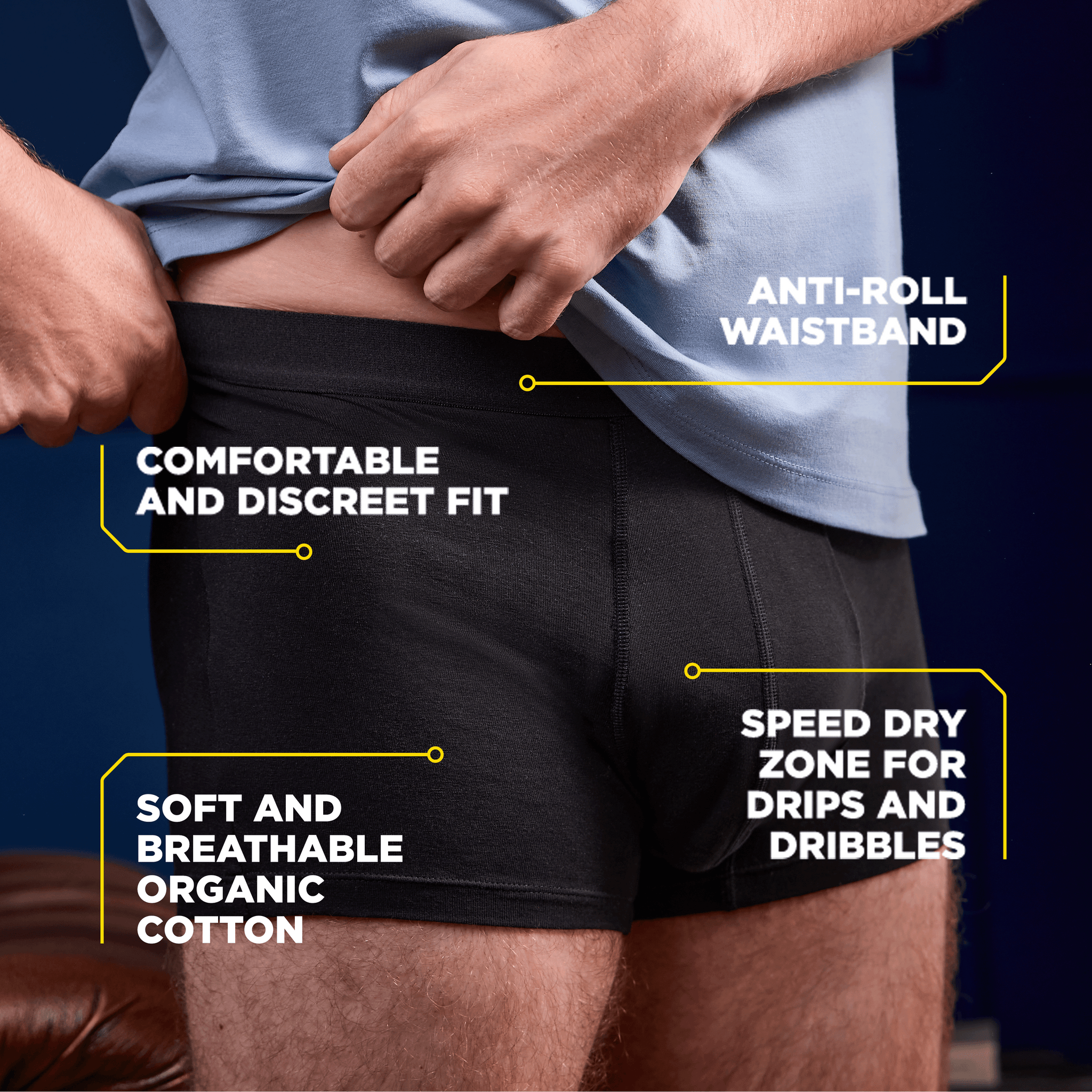 TENA Men Washable Protective Boxer Briefs
