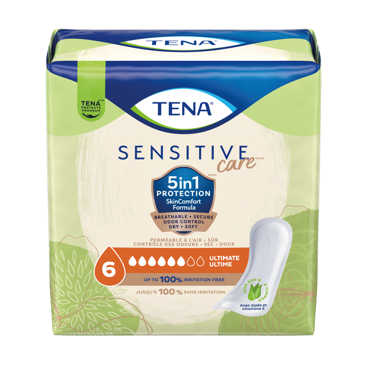 Extra Coverage Pads TENA Women's Sensitive Care Extra Coverage Overnight Pads – TENA US Store