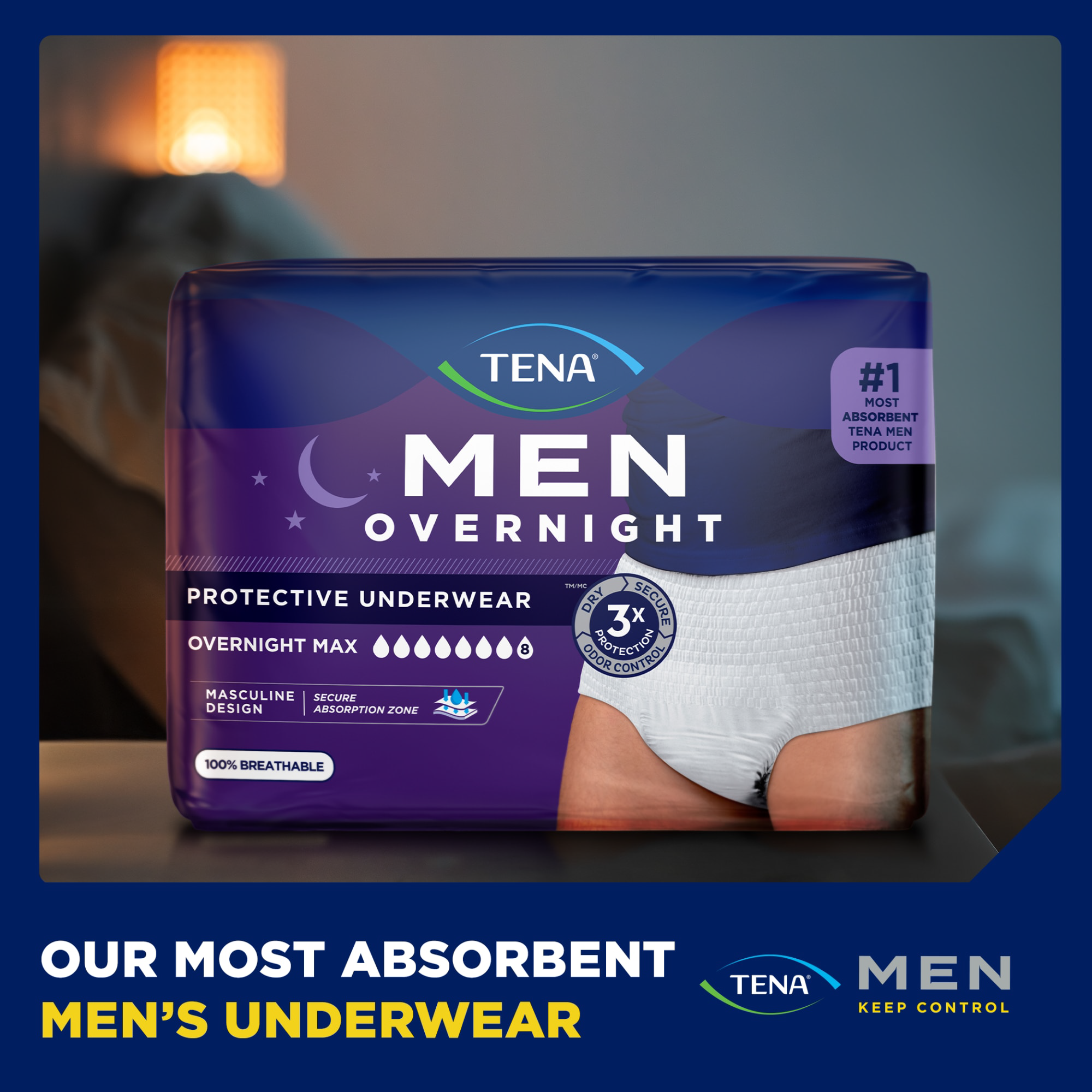 TENA Men Overnight Max Underwear