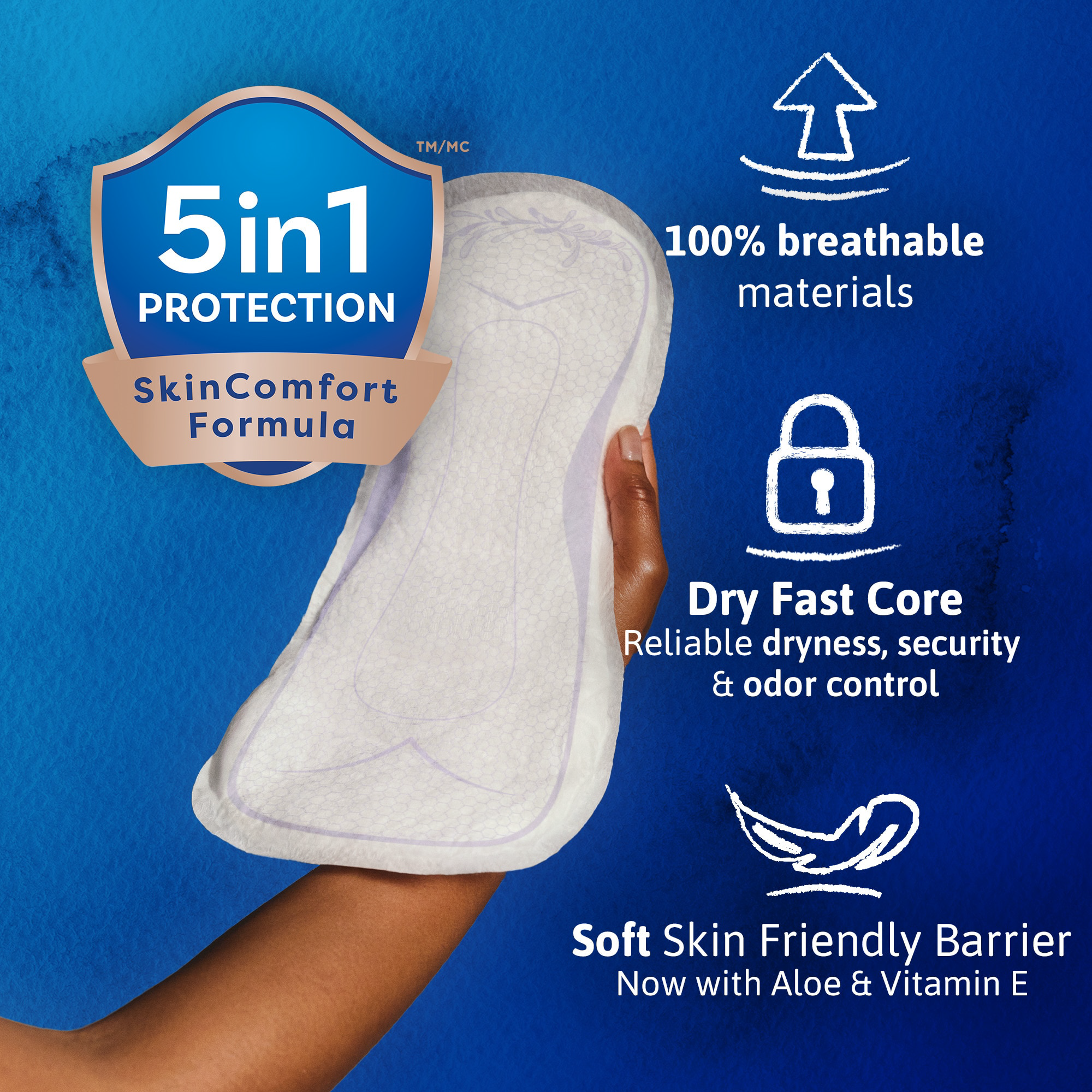 TENA Women's Sensitive Care Extra Coverage Overnight Pads
