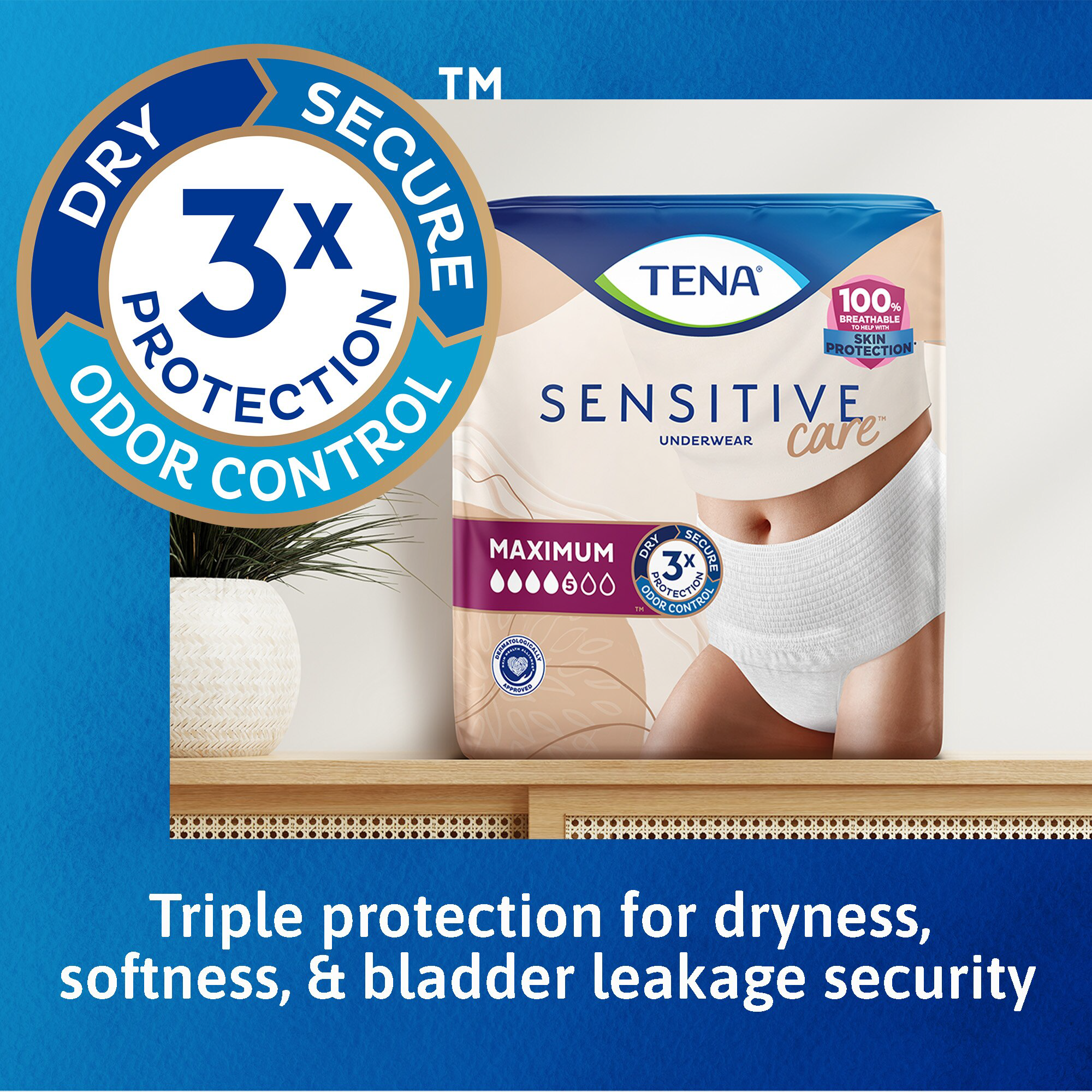 TENA Sensitive Care Underwear Maximum