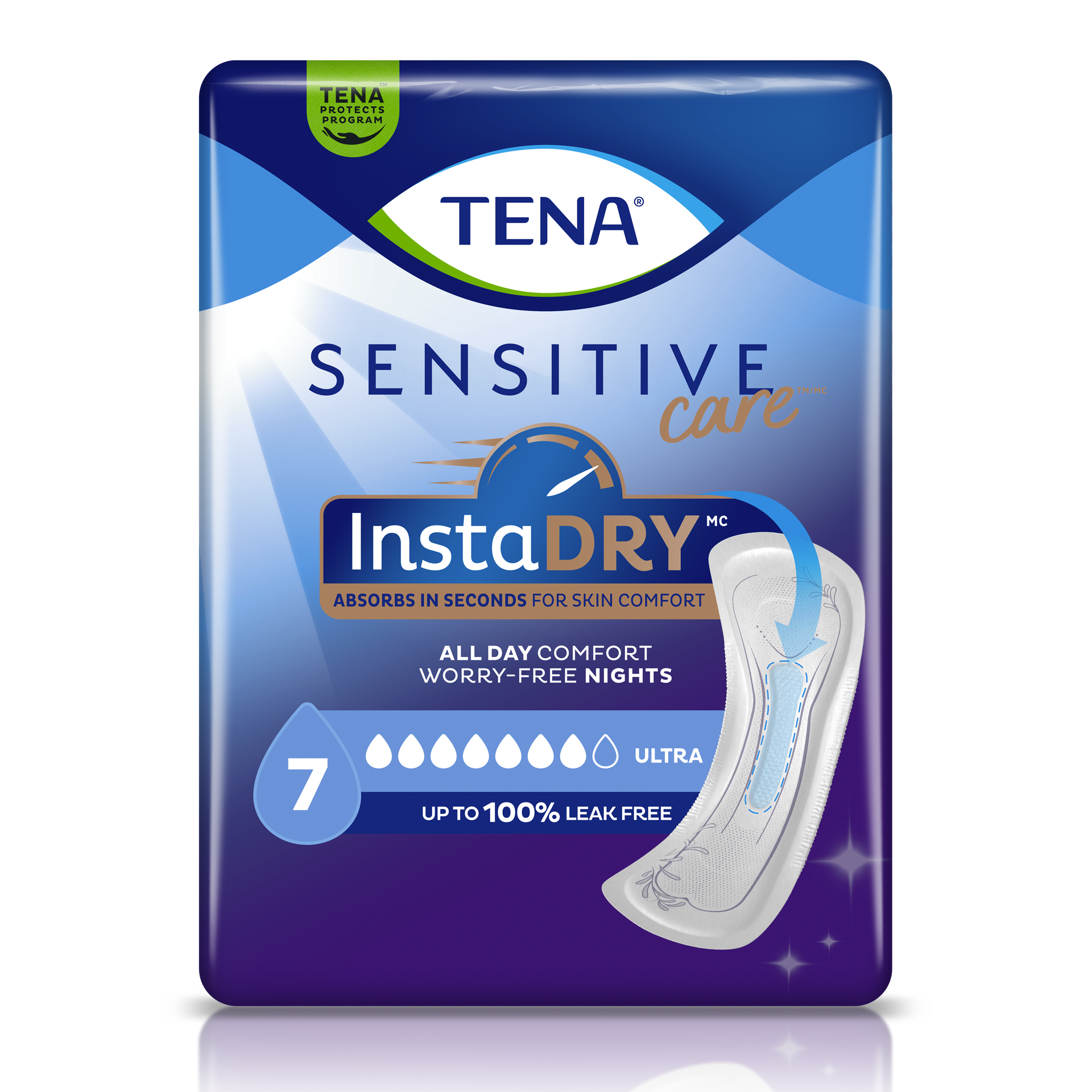 TENA Women's Sensitive Care™ Ultra Pads with InstaDRY™