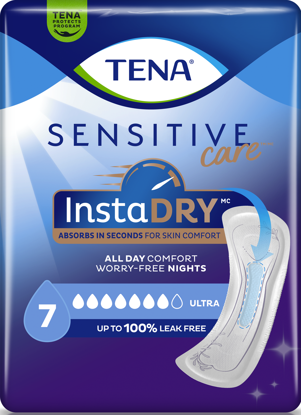TENA Women's Sensitive Care™ Ultra Pads with InstaDRY™