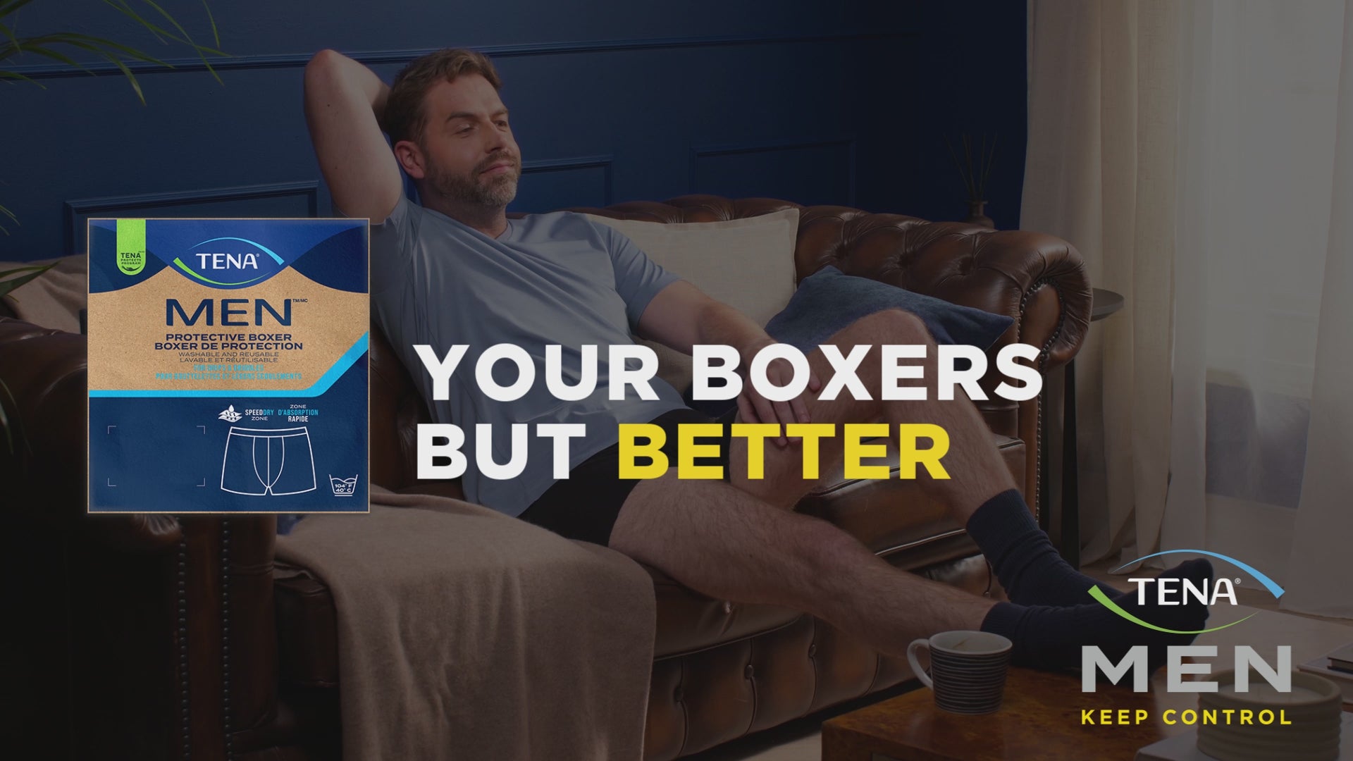 TENA Men Washable Protective Boxer Briefs