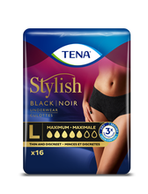 TENA Stylish Black Underwear Underwear XL