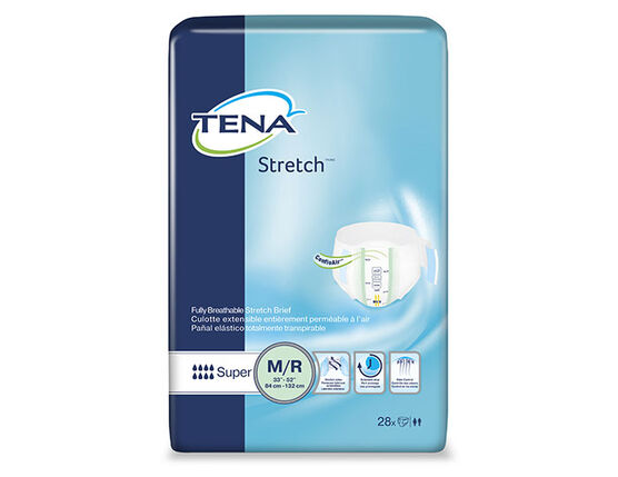 TENA Stretch Super Briefs M/R - 2 Packs 56 Count