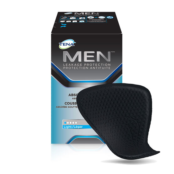 TENA MEN Protective Shields, incontinence pads, incontinence pads for men, incontinence shields, protective shield