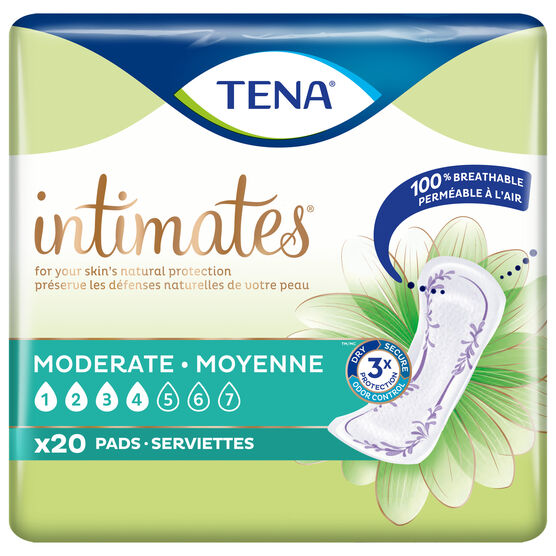 TENA Intimates Pads Moderate Regular 6 Packs - 120 Count
