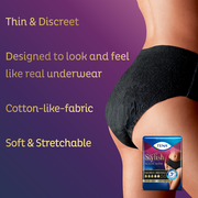 TENA Stylish Black Underwear Underwear XL